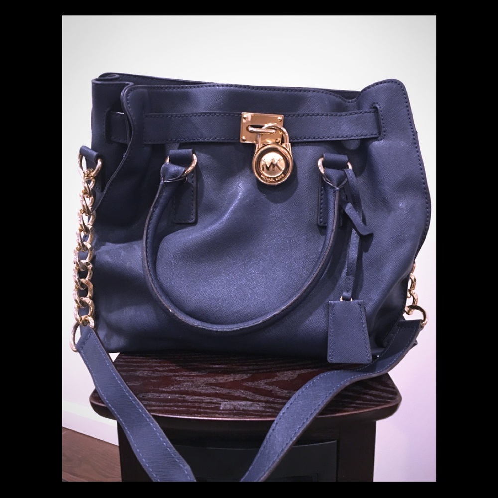 Michael Kors Navy Saffiano Bag, Large